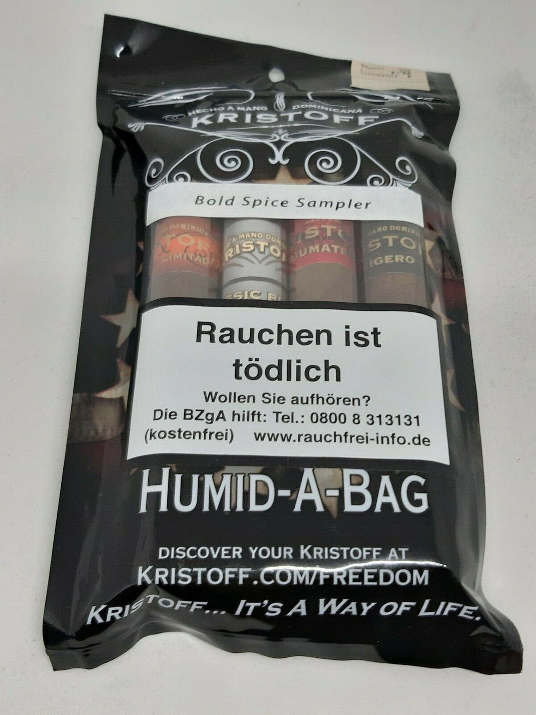 KRISTOFF - ROBUSTO  Fresh-Pack - 4 verschiedene Zigarren - Bold Spice Sampler